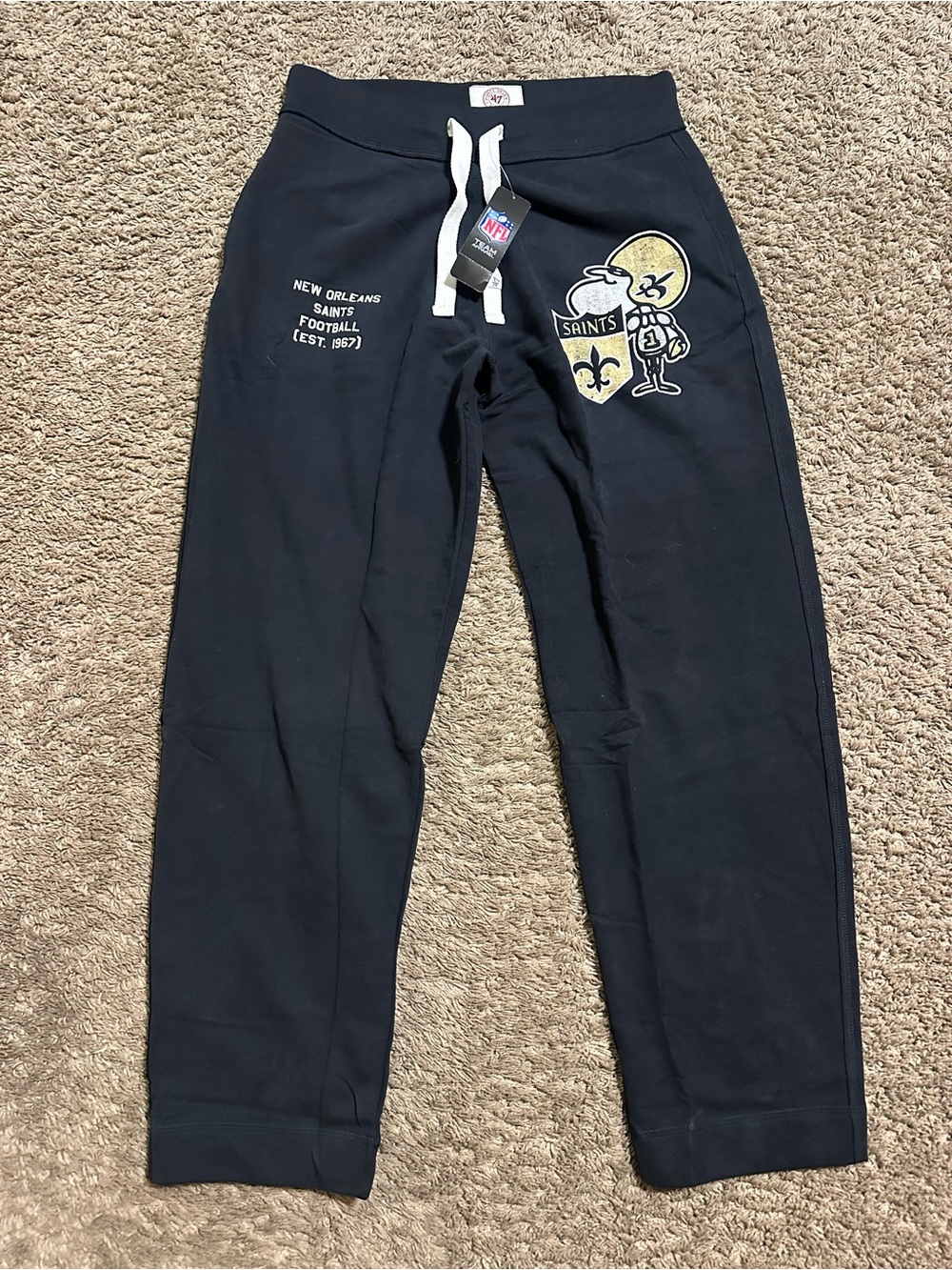 Vintage NFL New Orleans “triple black” sweatpants 00s size medium